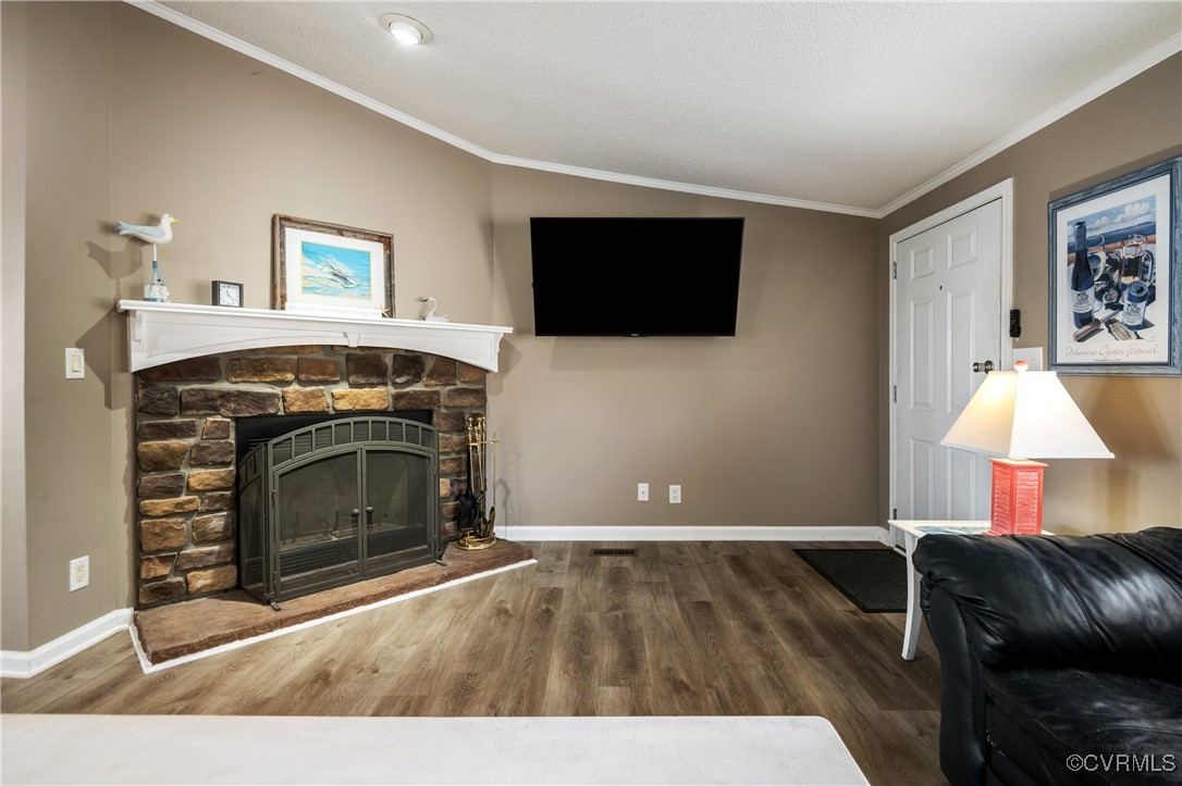 374 James River Overview Spring Grove, VA 23881 - Photo 14 of 49 a living room with furniture and a fireplace