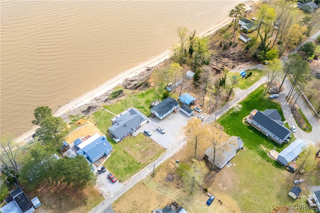 374 James River Overview Spring Grove, VA 23881 - Photo 47 of 49 an aerial view of a house with a yard and ocean view
