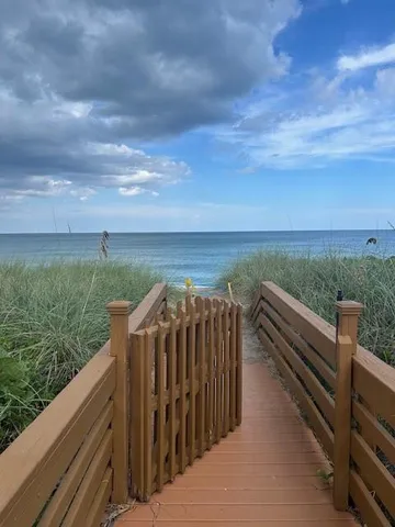 a view of an ocean beach