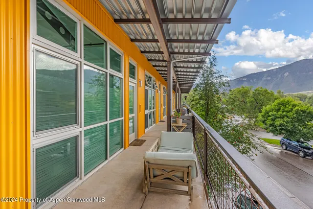a view of balcony with couch