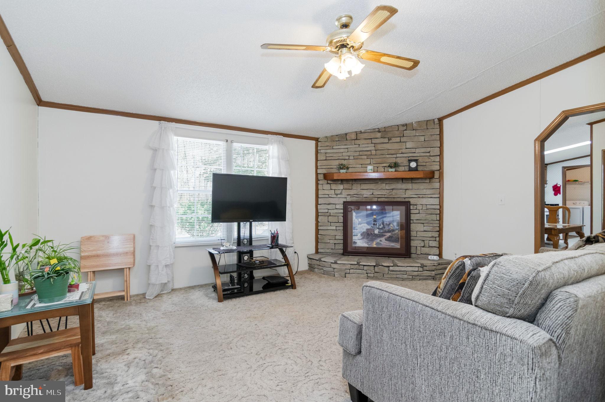 19341 Lahore Road Orange, VA 22960 - Photo 19 of 39 a living room with furniture a flat screen tv and a fireplace