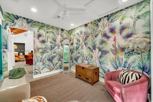 a bedroom with furniture and a couch