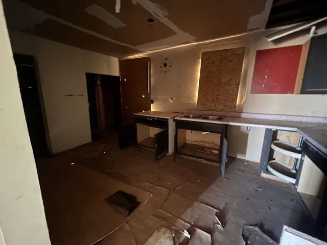 a room with furniture