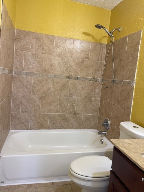 12019 Kings Grove Drive Houston, TX 77044 - Photo 25 of 50 a bathroom with a granite countertop bathtub shower sink vanity and toilet