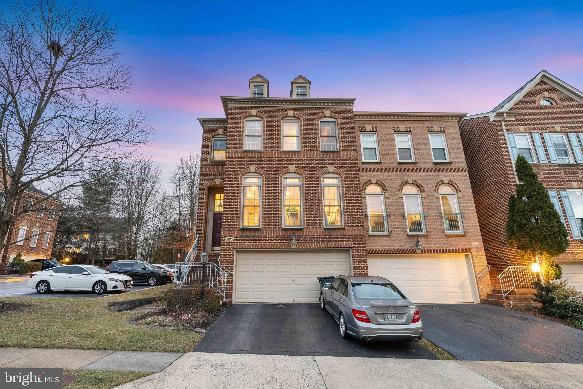 a car parked in front of a building