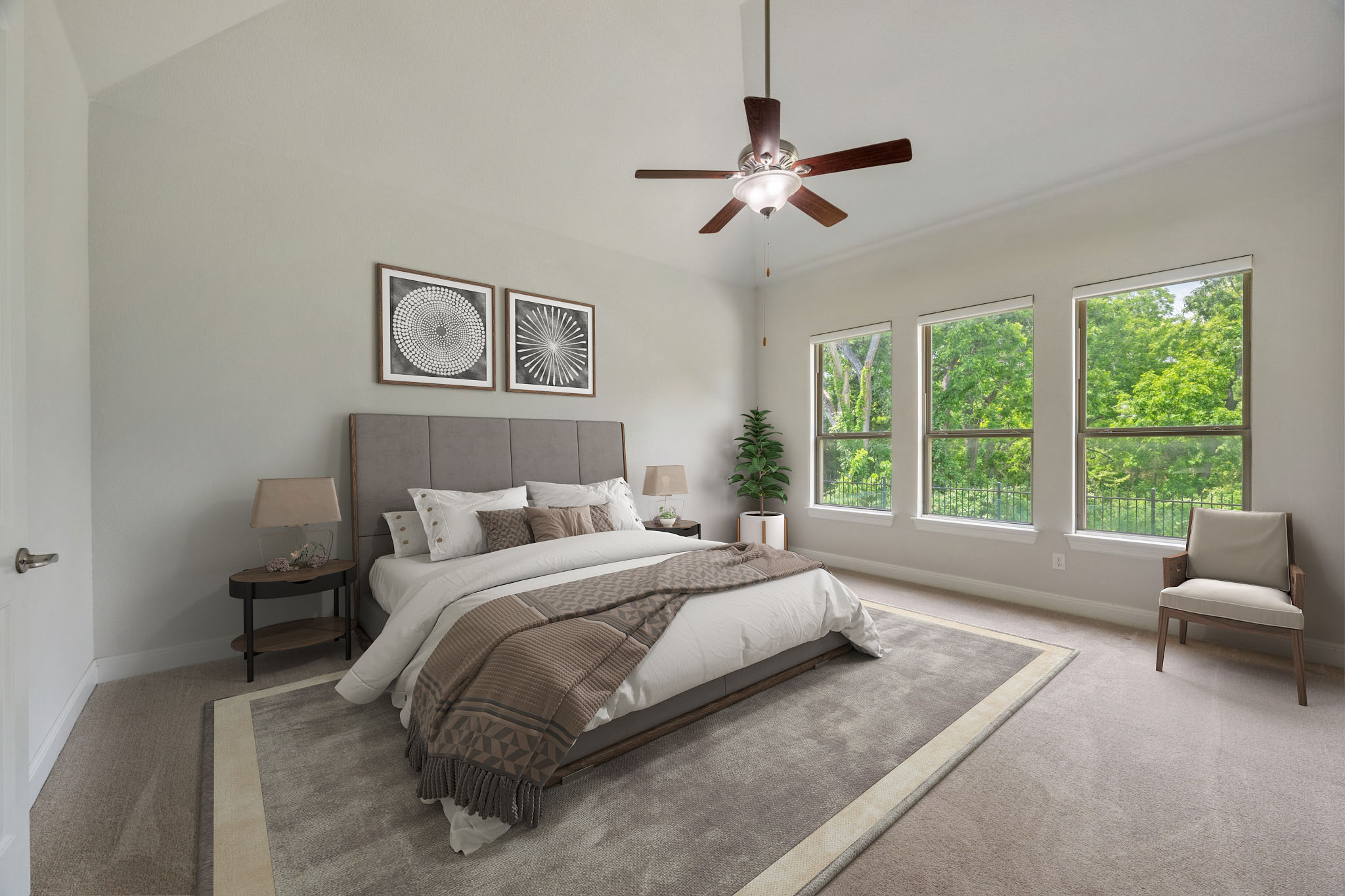 2709 Steece Way Leander, TX 78641 - Photo 24 of 39 a spacious bedroom with a bed and glass window