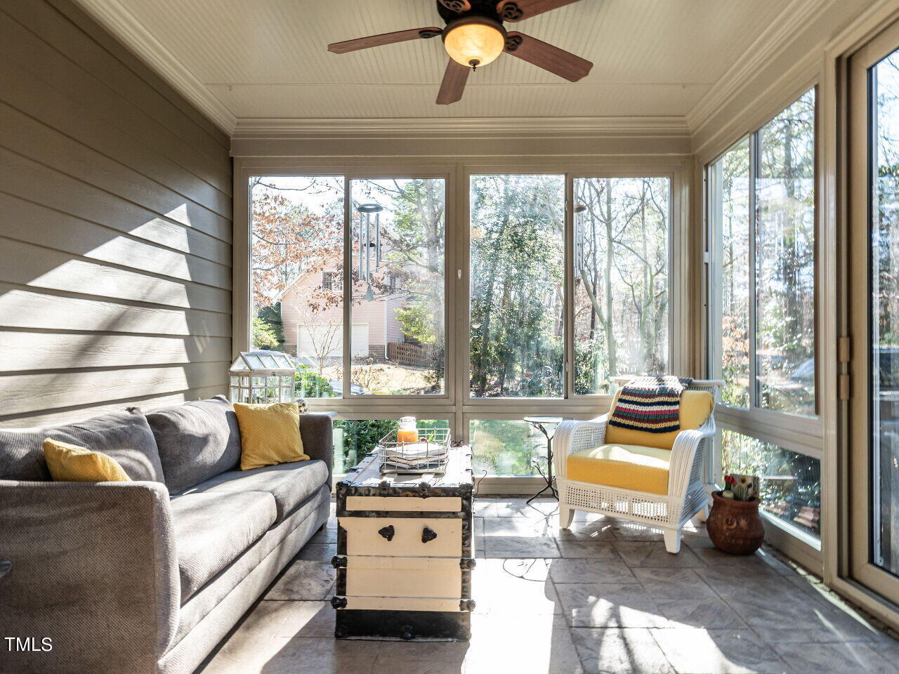 1173 Smith Creek Way Wake Forest, NC 27587 - Photo 31 of 42 a living room with furniture and a large window