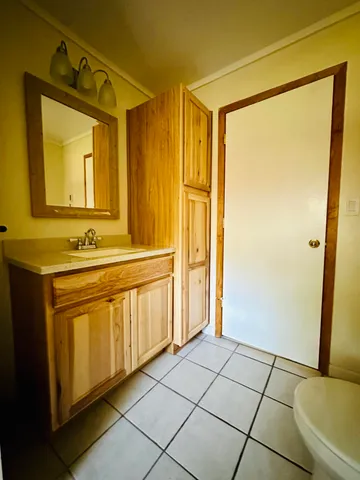 a bathroom with a sink a mirror and a shower