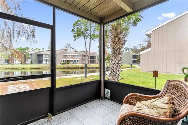 a view of swimming pool from a room