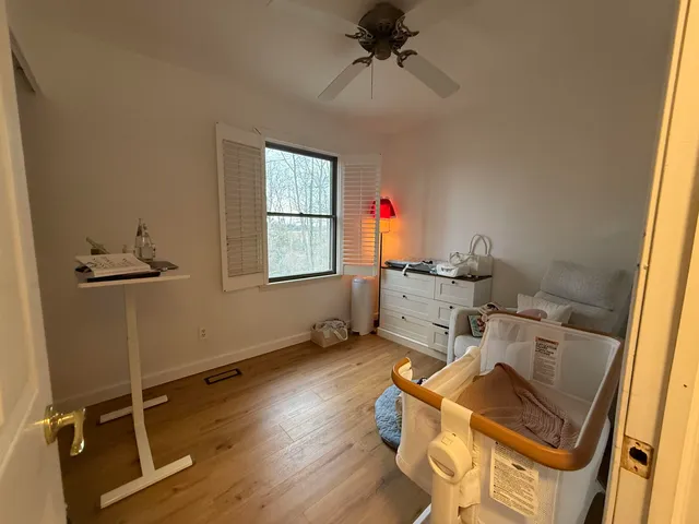 a room with furniture and windows