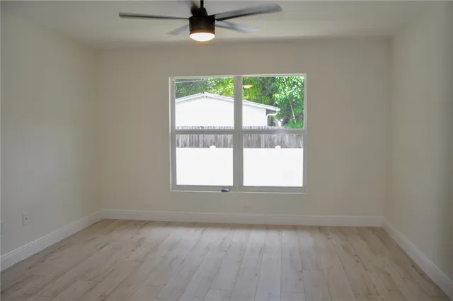 an empty room with a window