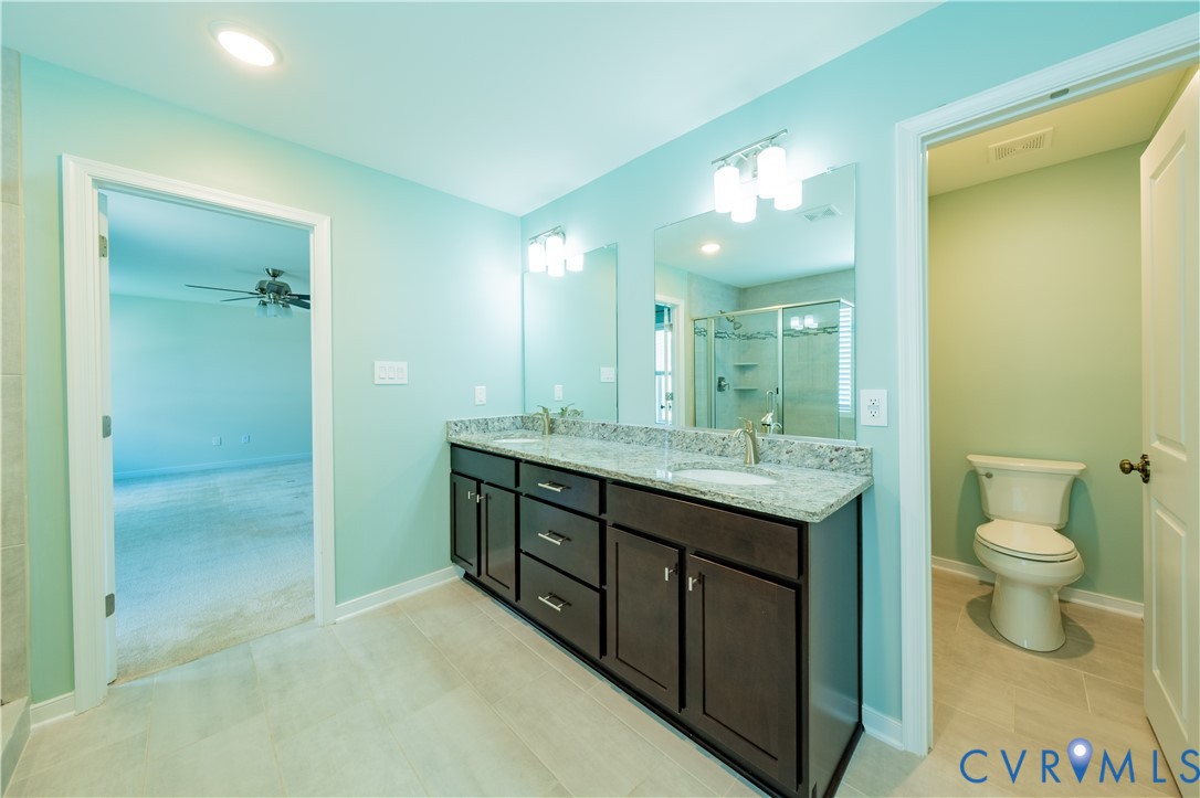 15607 Crowden Road Chesterfield, VA 23832 - Photo 46 of 57 Double vanity with granite countertop, dual underm