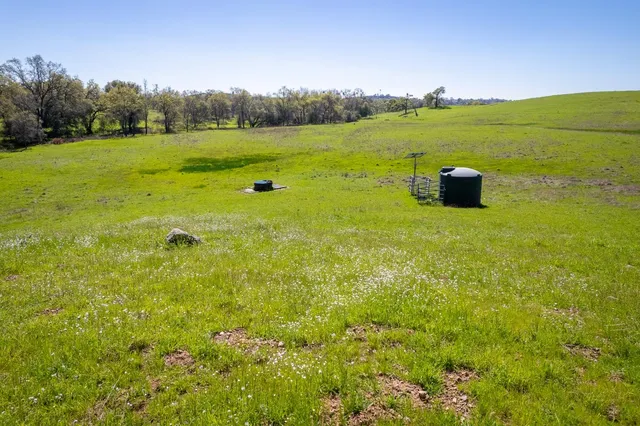 a view of a lake with houses in the background