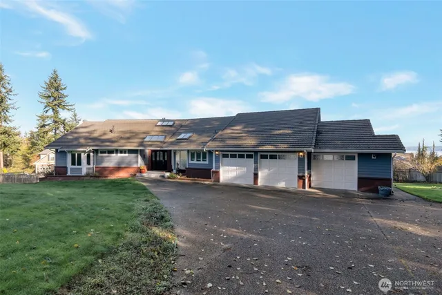 a house view with a garden space