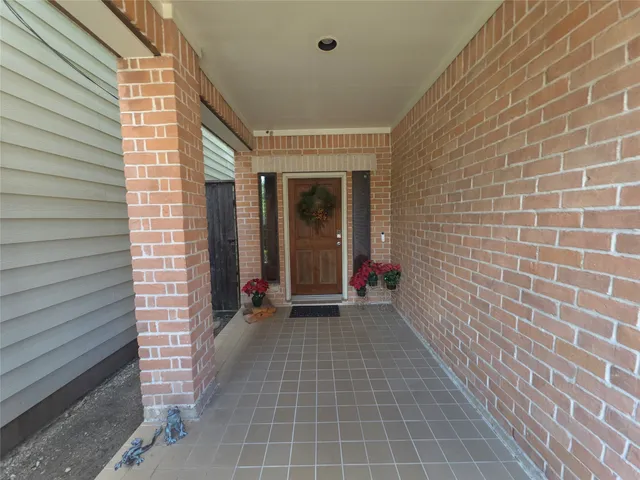 a view of the door of a house