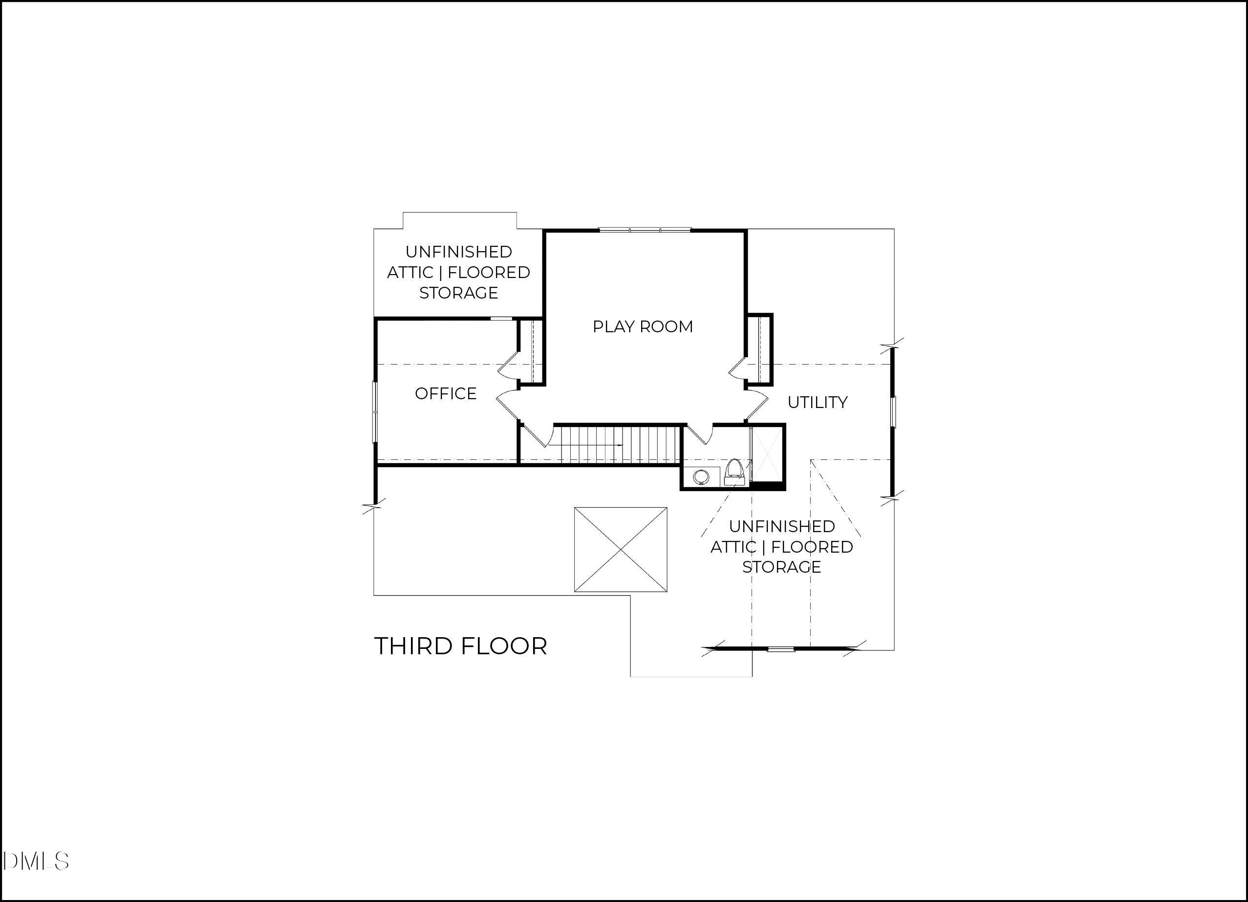 827 Homestead Road Chapel Hill, NC 27516 - Photo 28 of 28 Third Floor Labeled