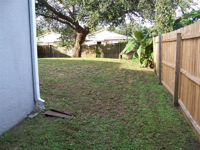 a view of backyard with tree