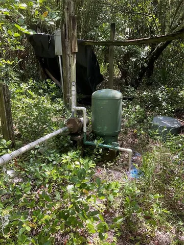 a view of a backyard with plants