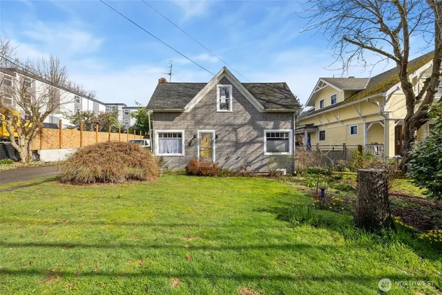 a house view with a garden space