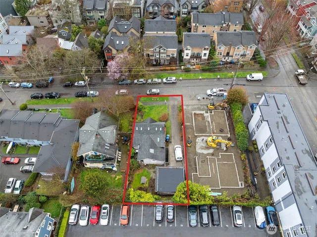 an aerial view of a city