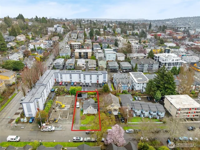 an aerial view of a city