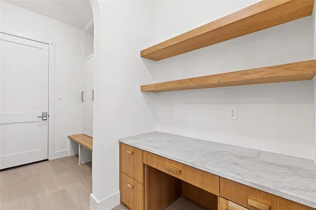 a close view of closet