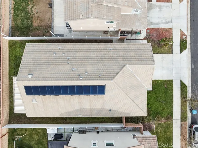 an aerial view of multiple house