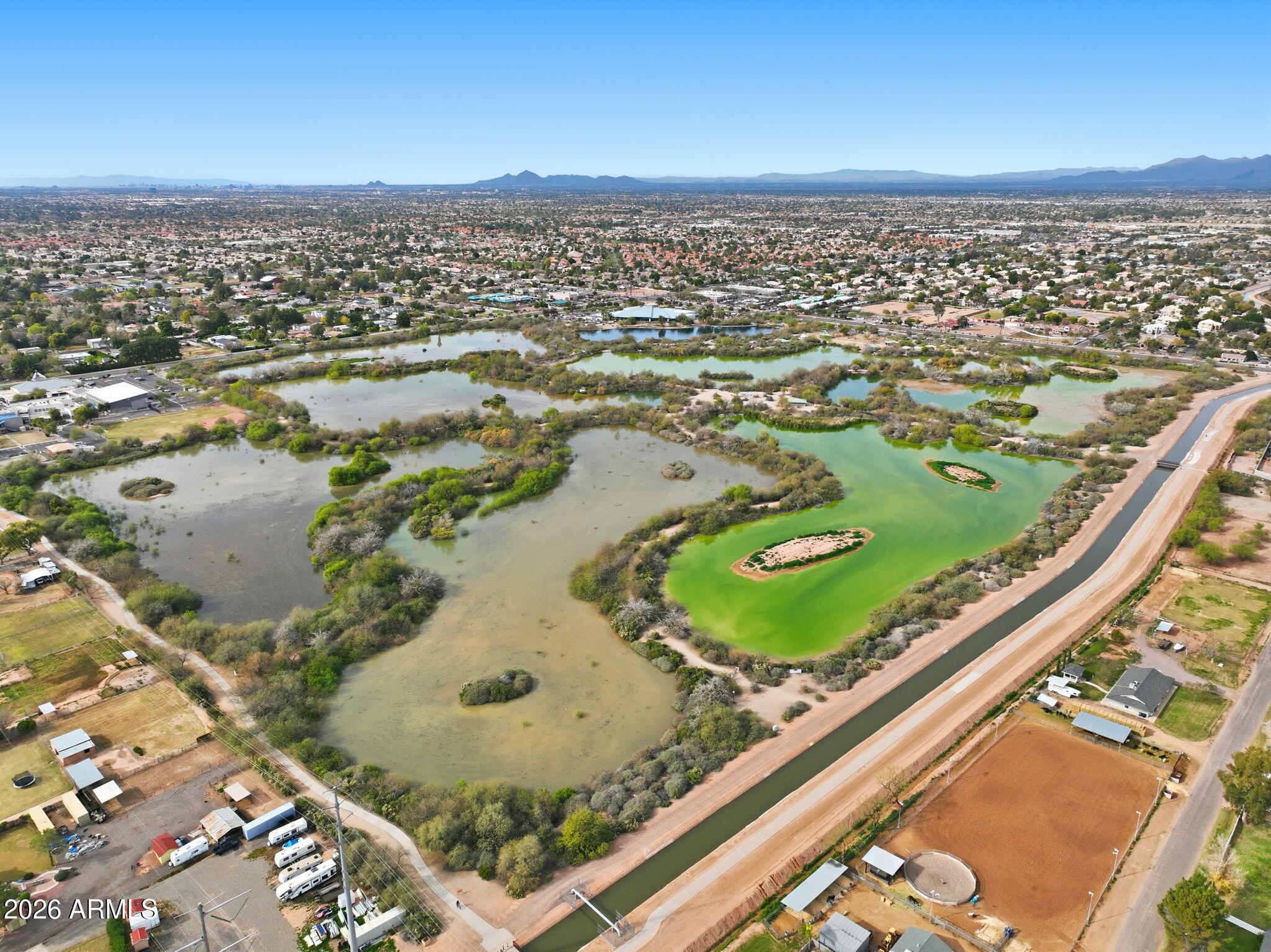 2858 East Redfield Road Gilbert, AZ 85234 - Photo 60 of 60 an aerial view of residential houses with outdoor space
