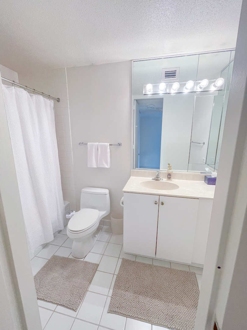 405 North Wabash Avenue, Unit 1410 Chicago, IL 60611 - Photo 10 of 18 a bathroom with a sink a toilet and mirror