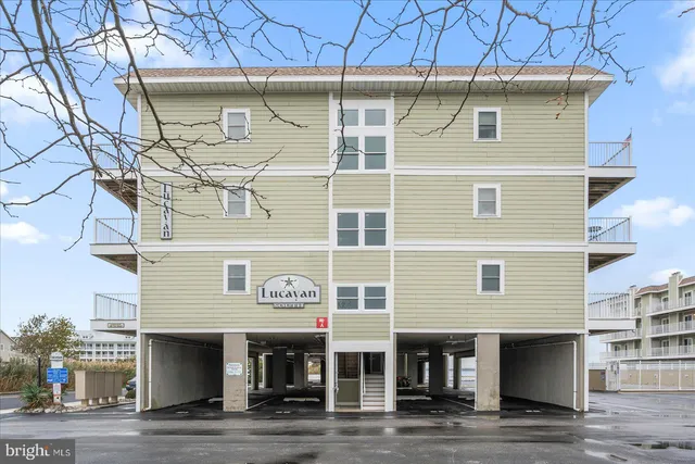 a front view of a building