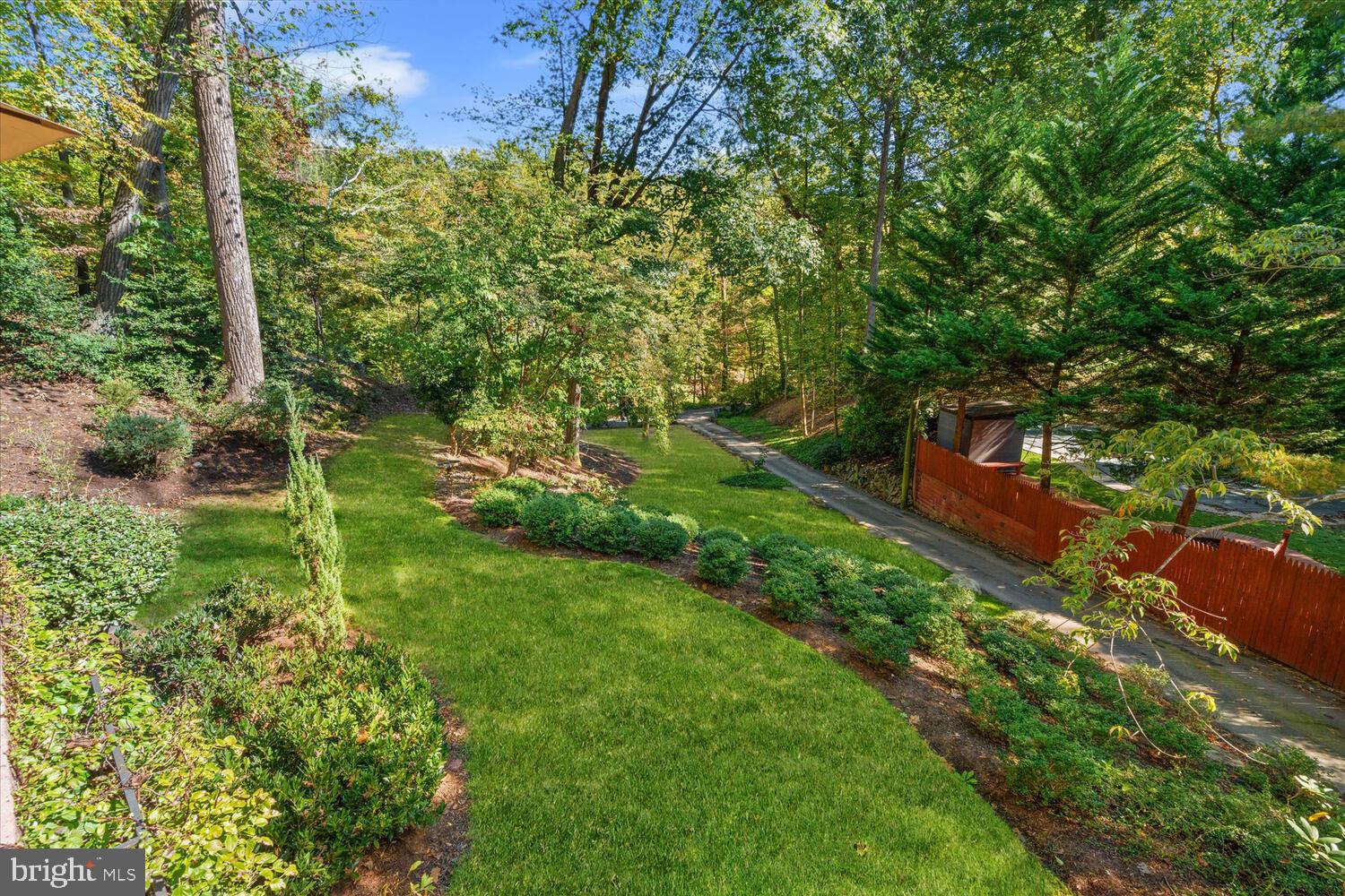 4838 Broad Branch Road Northwest Washington, DC 20008 - Photo 17 of 33 a view of a yard with plants and large trees