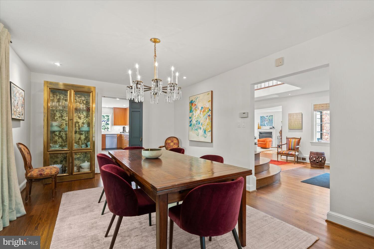 4838 Broad Branch Road Northwest Washington, DC 20008 - Photo 9 of 33 a view of a dining room with furniture window and wooden floor