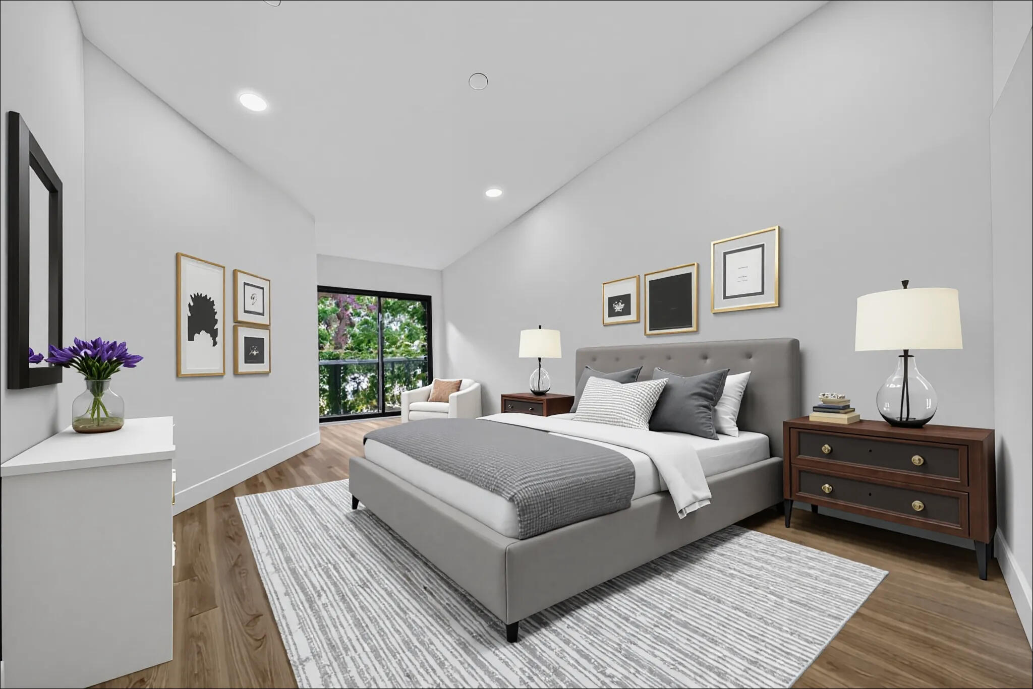 6040 Verde Trail South, Unit 3010 Boca Raton, FL 33433 - Photo 19 of 36 a bedroom with a large bed and a dresser