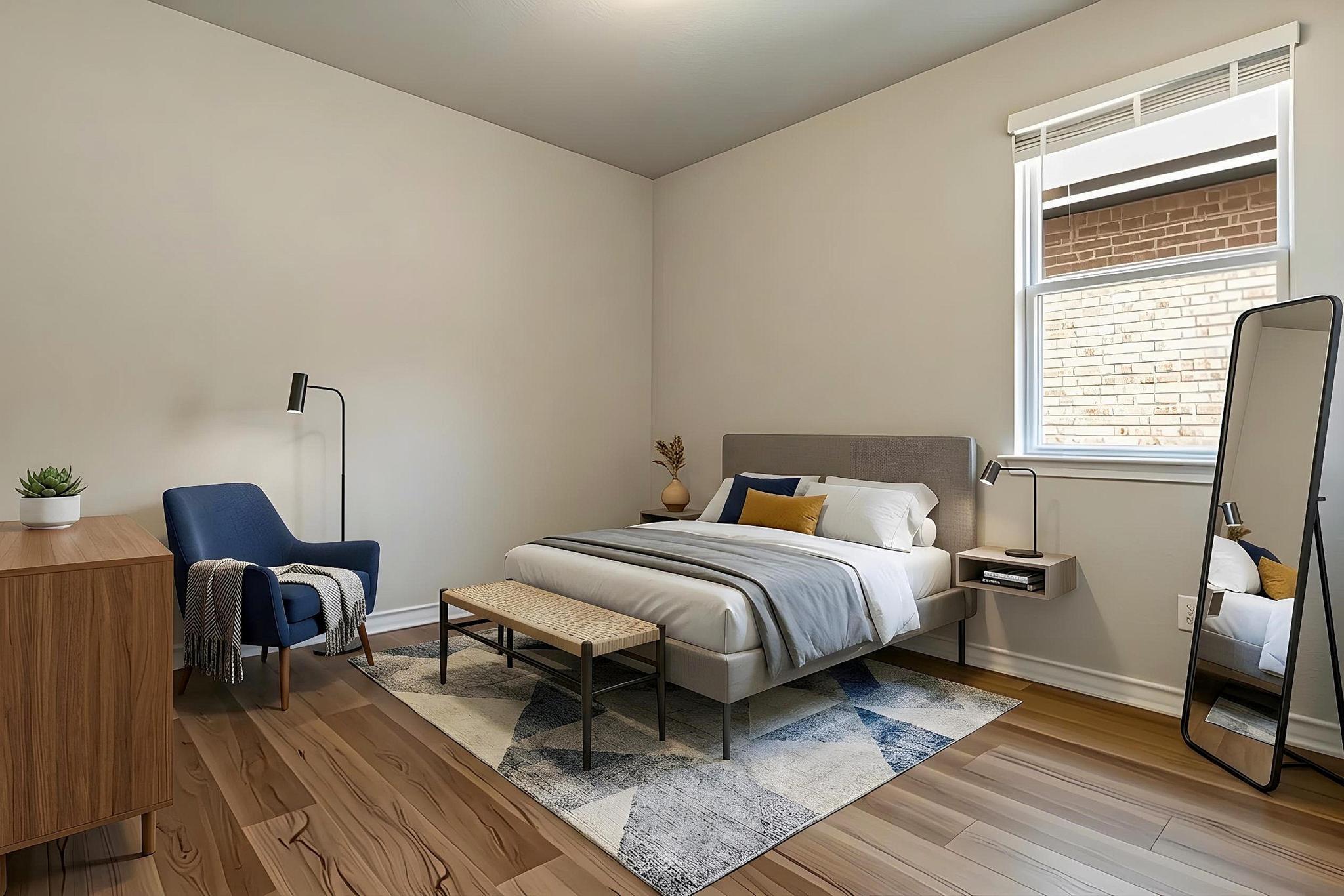 1341 Eagle Ray Street Leander, TX 78641 - Photo 21 of 37 Hardwood floors and ample natural light define this cozy bedroom retreat.