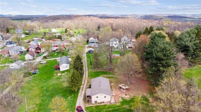 an aerial view of multiple house