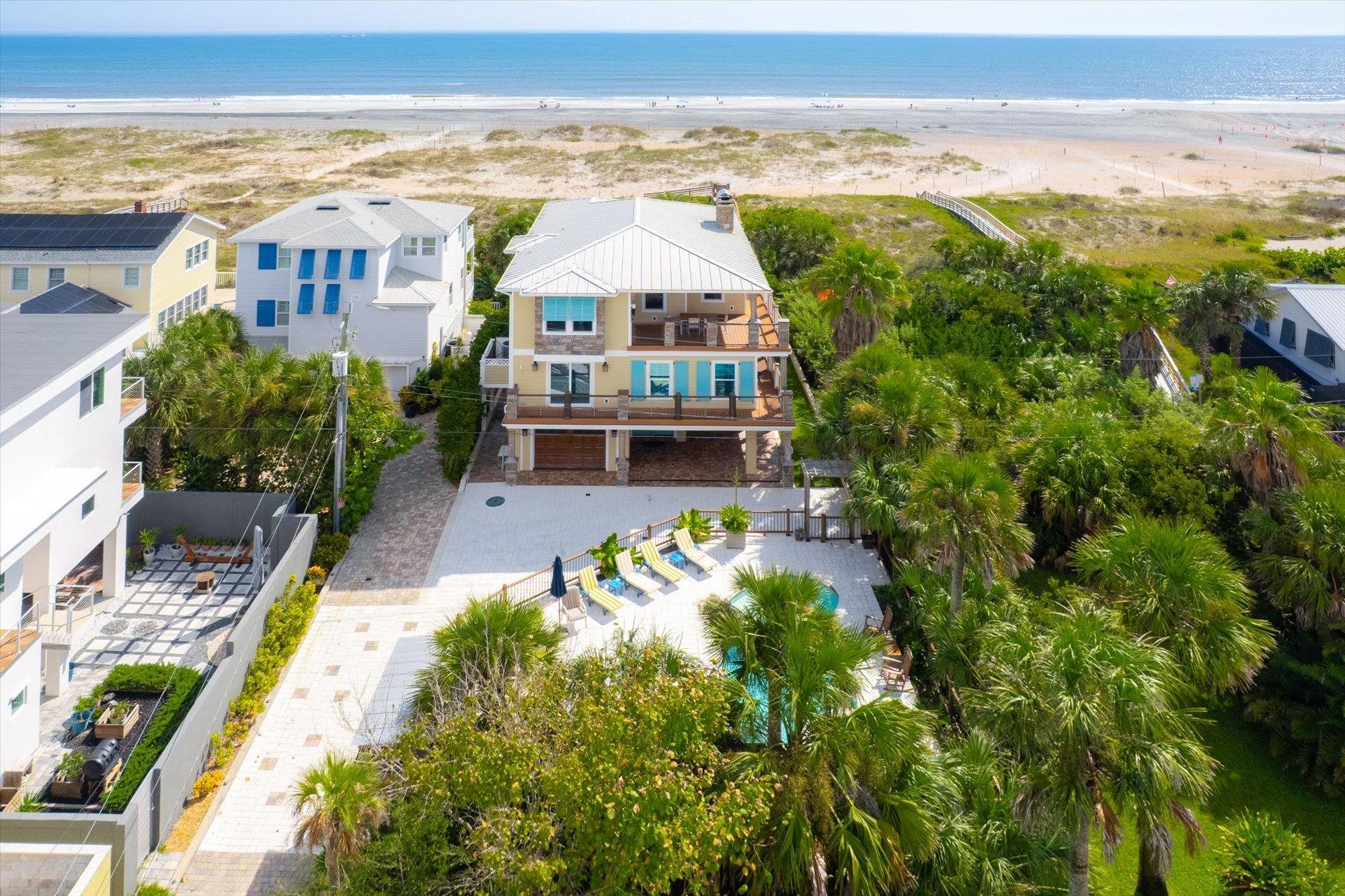 1 2nd Lane St. Augustine, FL 32080 - Photo 76 of 86 View from above of property featuring expansive beach
