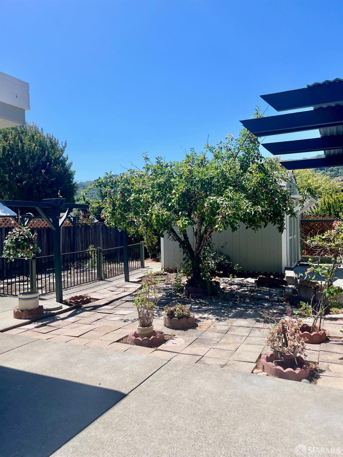 5880 Olinda Road El Sobrante, CA 94803 - Photo 29 of 31 Backyard with apple tree/ Storage shed