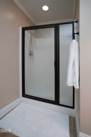 a view of bathroom with shower