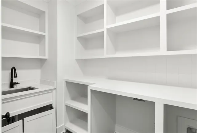 a close view of closet