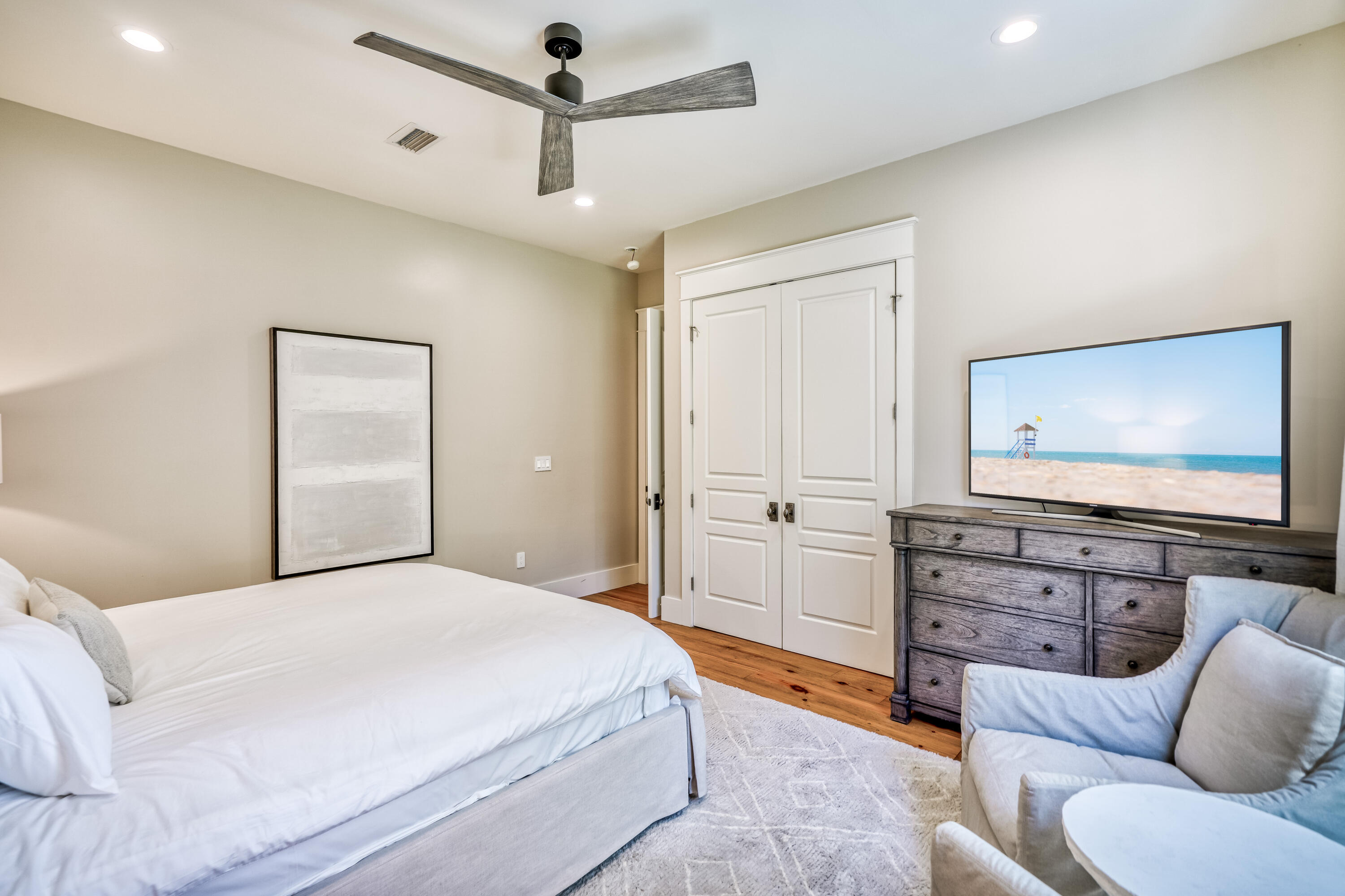47 Hammock Lane Santa Rosa Beach, FL 32459 - Photo 29 of 51 a bedroom with a bed and a flat screen tv