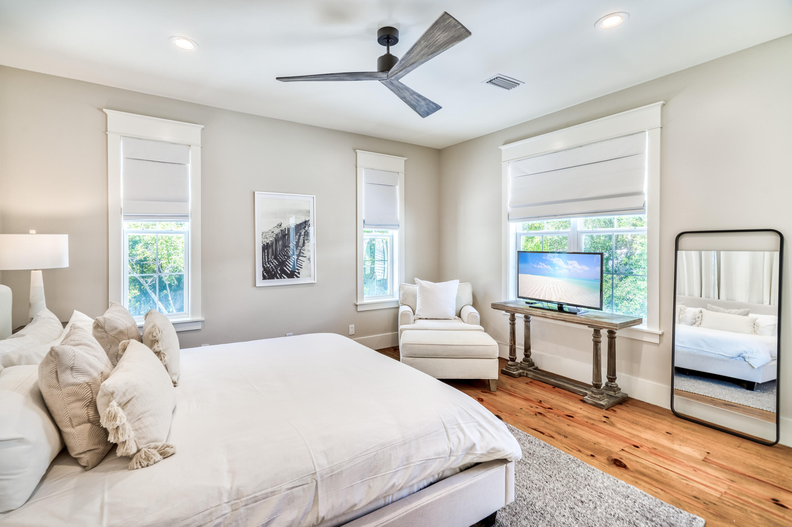 47 Hammock Lane Santa Rosa Beach, FL 32459 - Photo 38 of 51 a bedroom with a bed and a chandelier