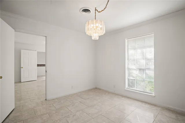 an empty room with a window