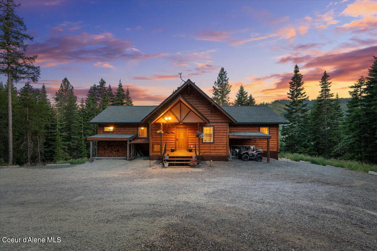 21807 East Doyle Road Cataldo, ID 83810 - Photo 6 of 80 06-Front of home twilgiht