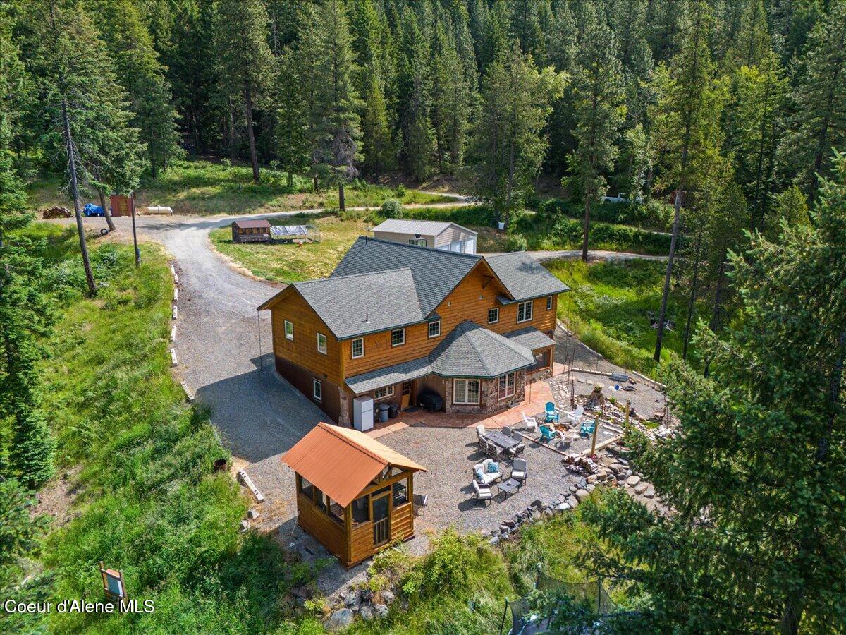 21807 East Doyle Road Cataldo, ID 83810 - Photo 66 of 80 66-Aerial back of home