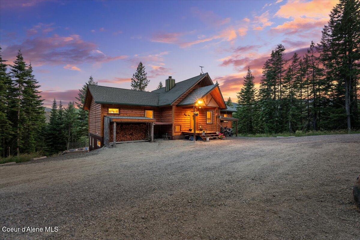 21807 East Doyle Road Cataldo, ID 83810 - Photo 7 of 80 07-Front of home twilgiht