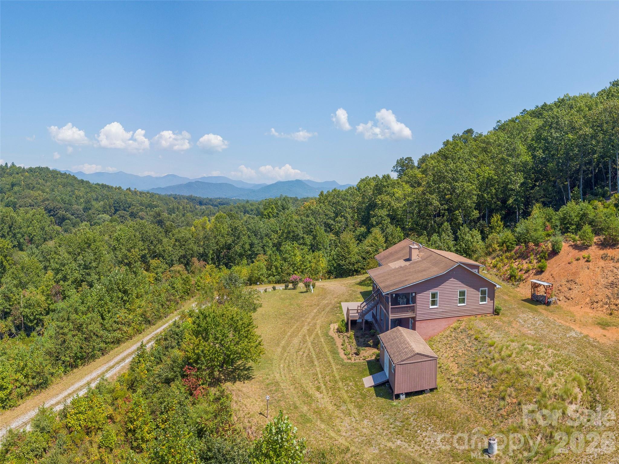 1120 Jacobs Branch Road Franklin, NC 28734 - Photo 35 of 36 an aerial view of a house with a ocean view