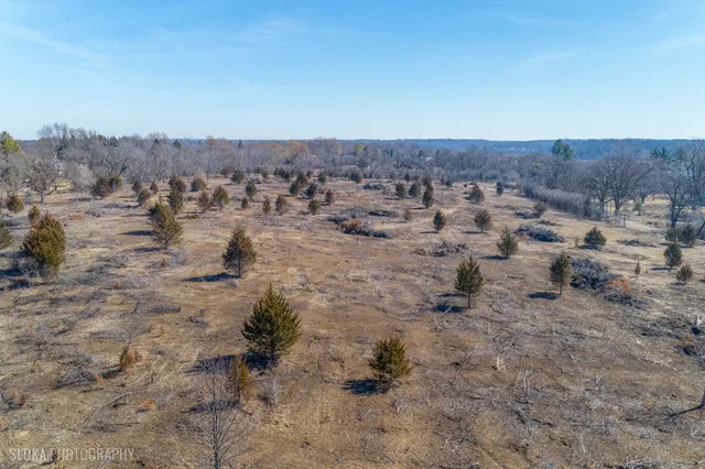 an aerial view of multiple house