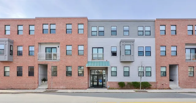 a front view of a building