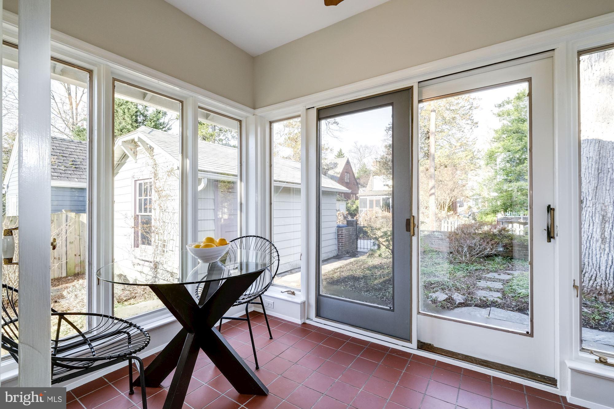 6330 31st Street Northwest Washington, DC 20015 - Photo 16 of 41 Sunroom with Slider to rear yard