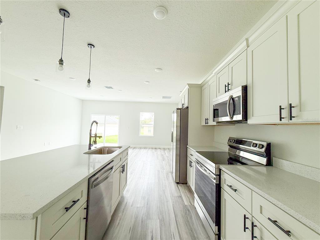 15716 Southwest 46th Ave Road Ocala, FL 34473 - Photo 11 of 31 a kitchen with stainless steel appliances granite countertop a sink stove and refrigerator